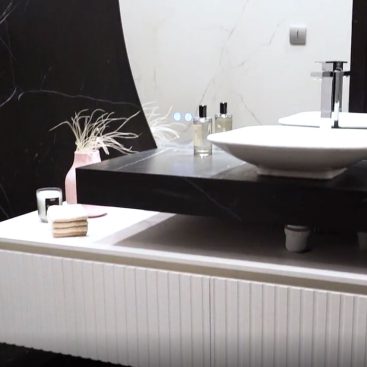 washbasin created with ceramic